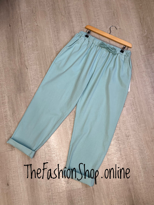 Harmony aqua stretchy trousers 16-22