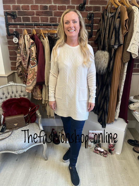 Norma cream cashmere mix jumper 12-16