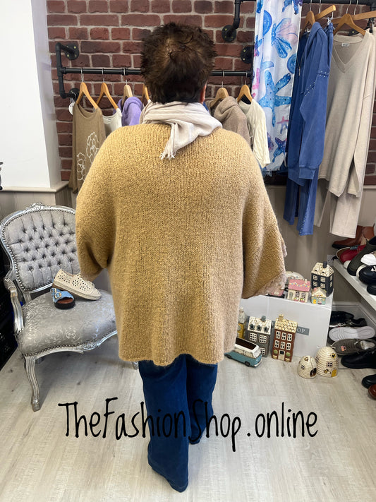 Ivy camel mohair mix jumper 14-22