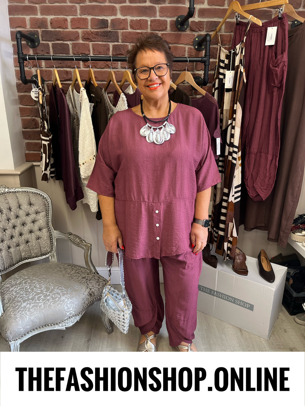 Nancy mulberry button top 14-20