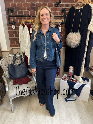Kurt Muller dark denim cotton jacket sizes 8-20