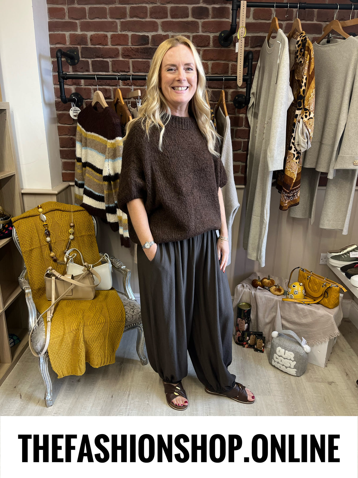 Avril brown wool mix jumper 10-18