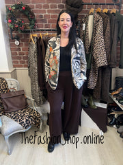 Frida Kahlo faux suede jacket 10-16