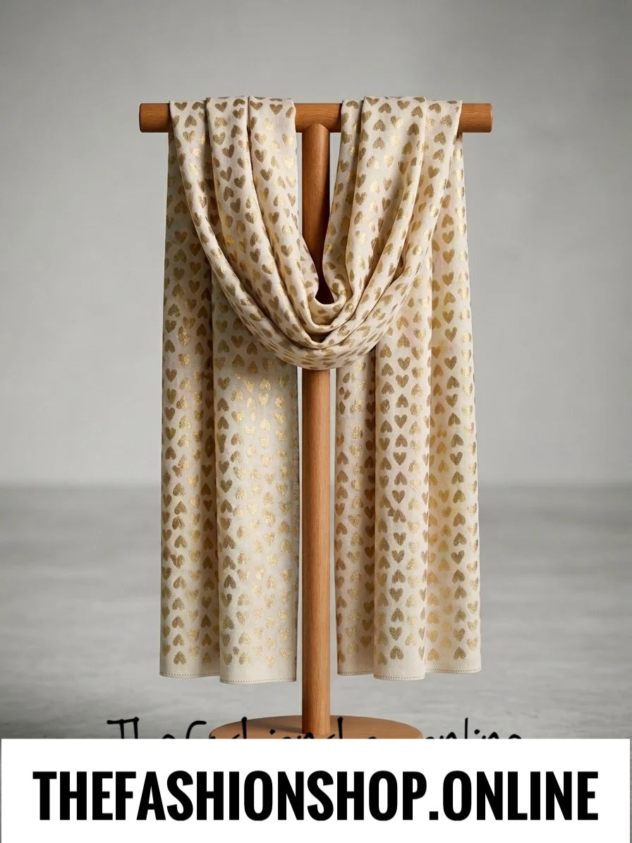 Zelly camel hearts scarf