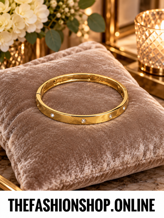 Envy gold crystal bangle