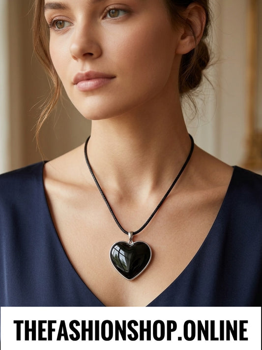 Ebony Heart Necklace