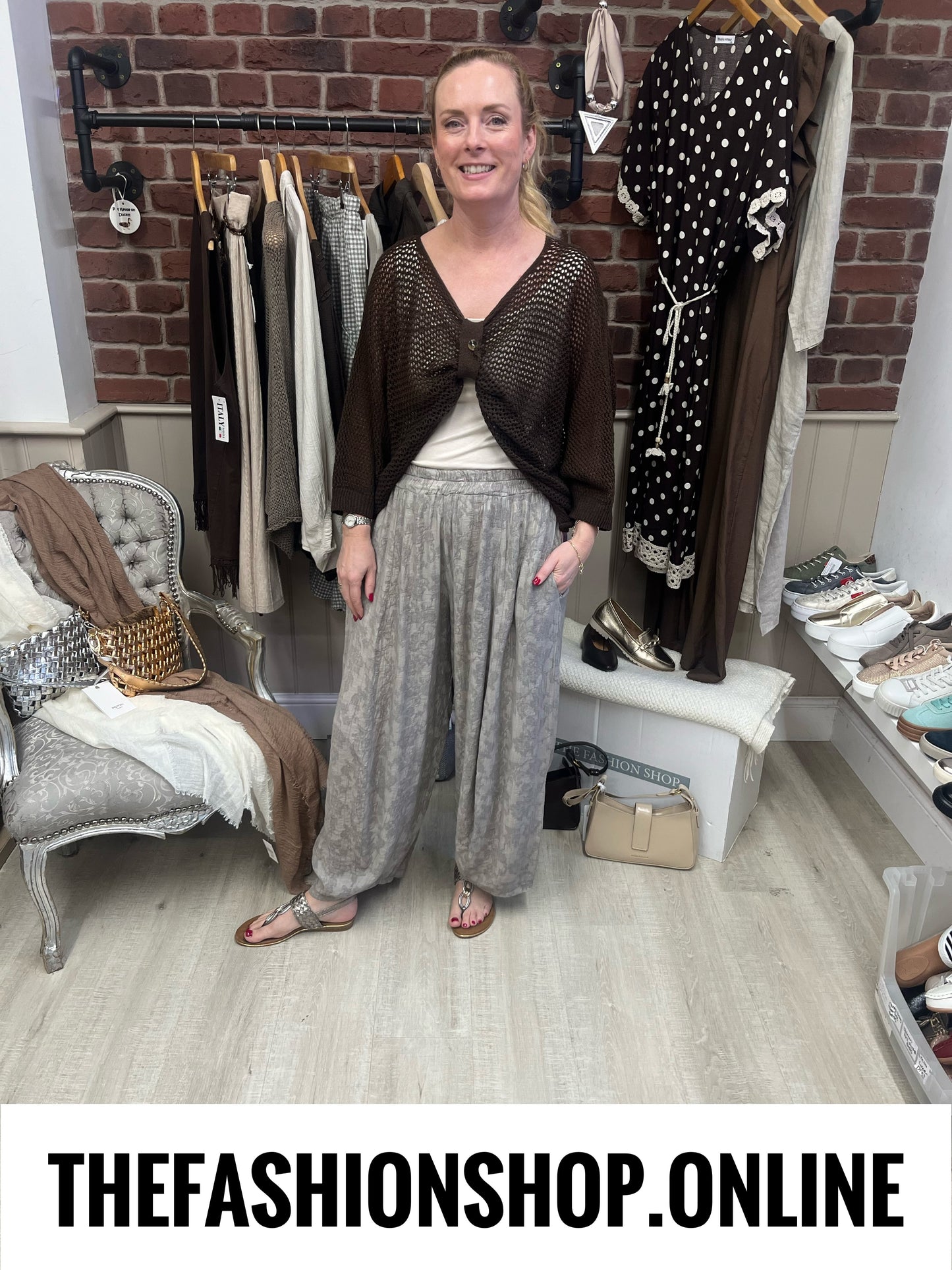 Nina brown three way knitted top 8-18