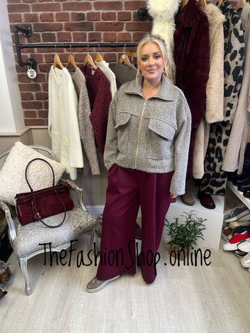 Lucy mocha textured jacket 10-16