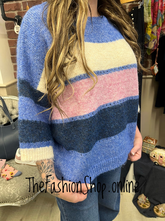 Sophia striped wool mix jumper 10-14 and 16-18