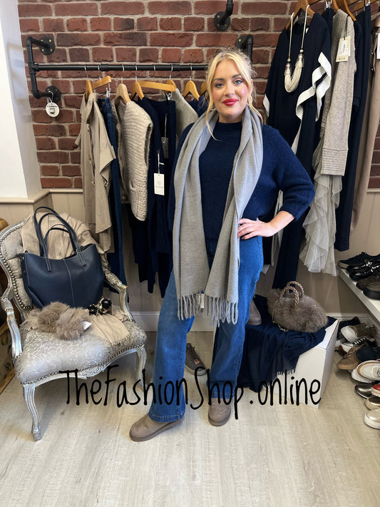Jenny navy wool mix jumper 8-16