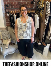 Ava cream crochet sleeveless top 10-18