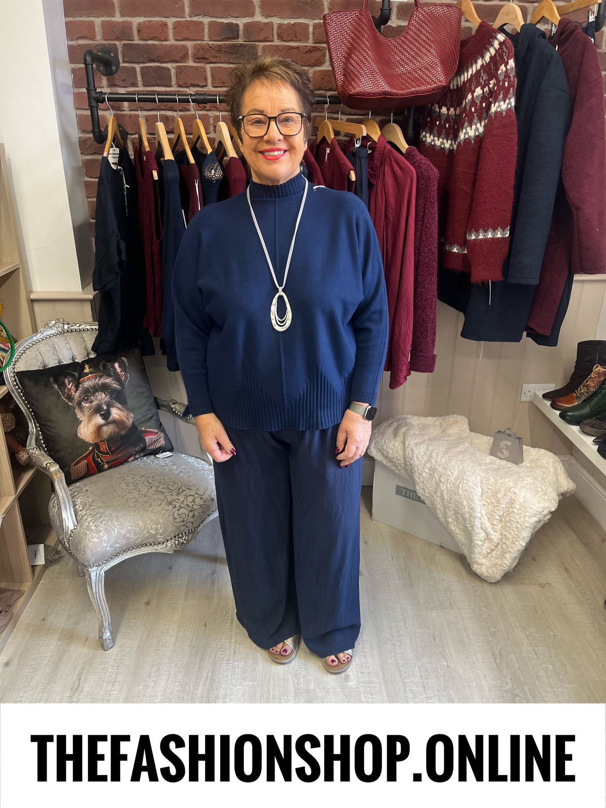 Nellie navy turtle neck jumper 10-18