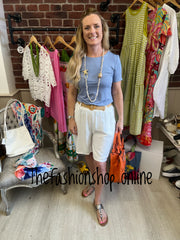 Melissa white shorts with belt 8-14