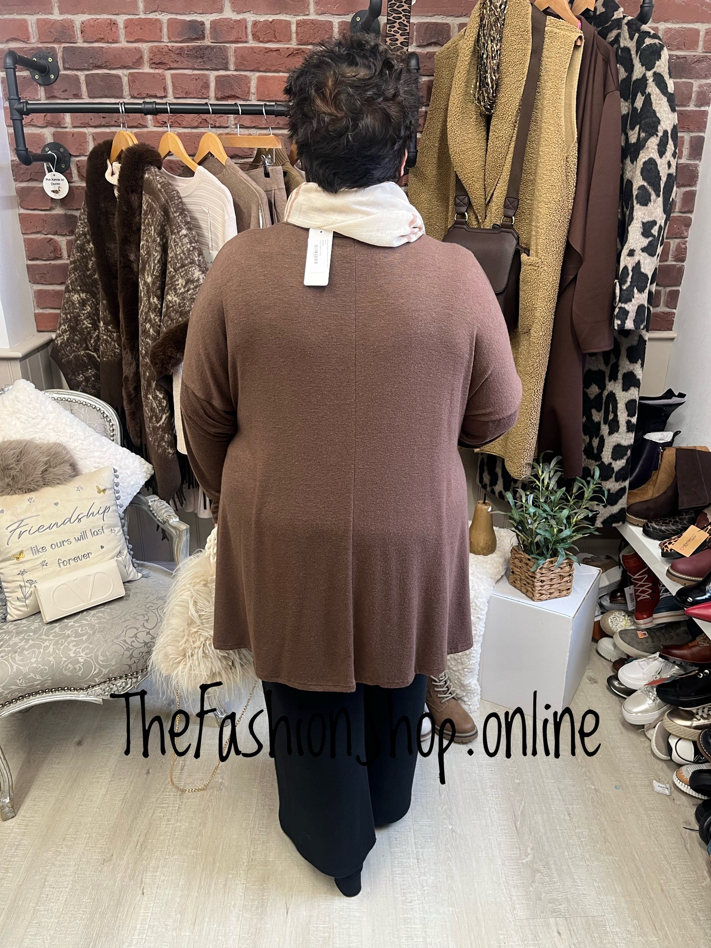 Athena Brown Round Neck Tunic 18-24
