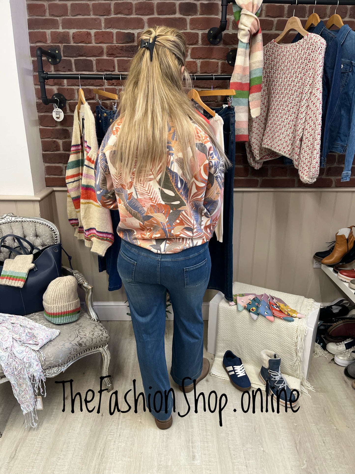 Hallie leaves wool mix jumper 8-14