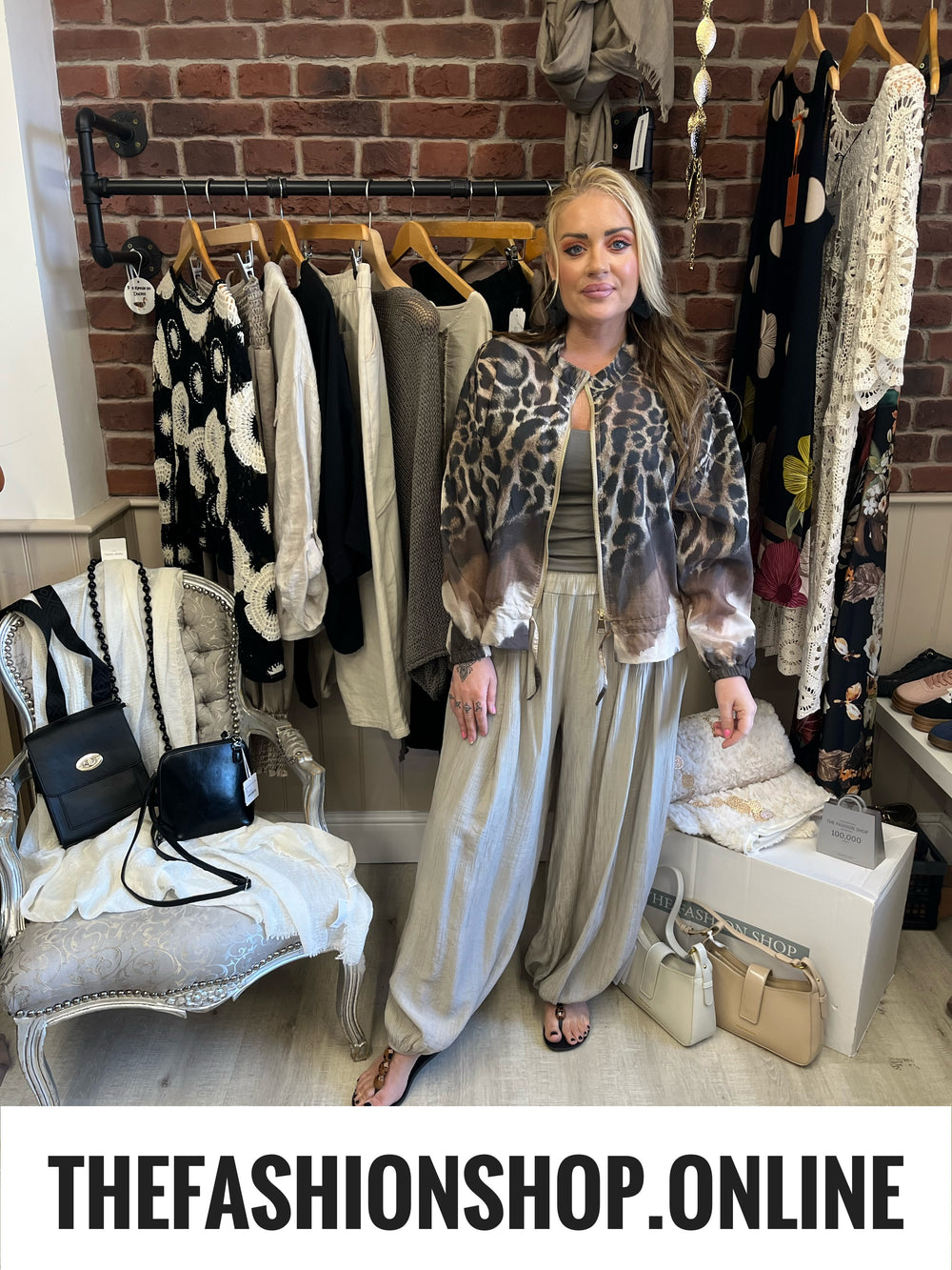 Bronwyn animal print lightweight jacket 8-14