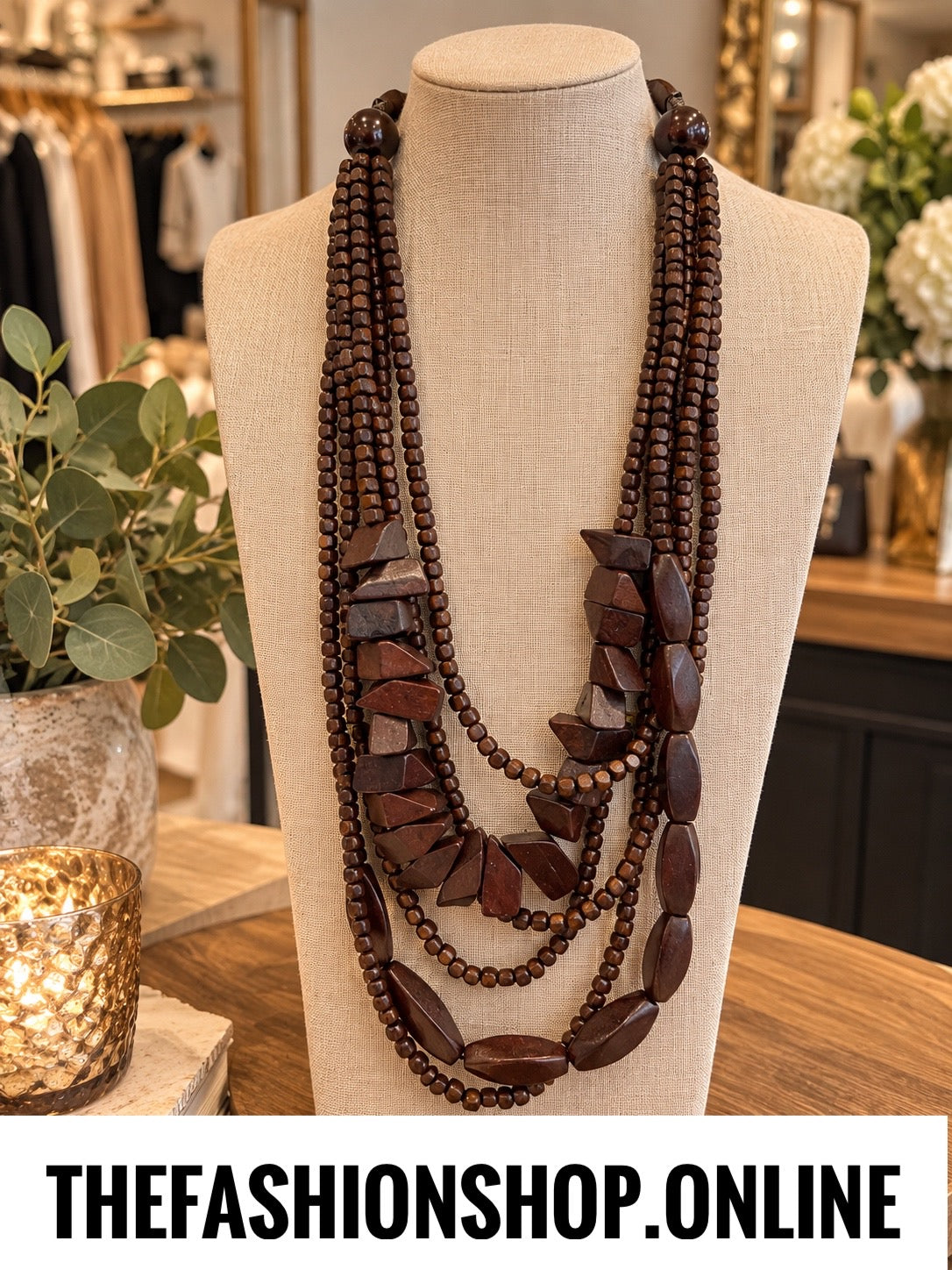 The Bali Necklace in Brown