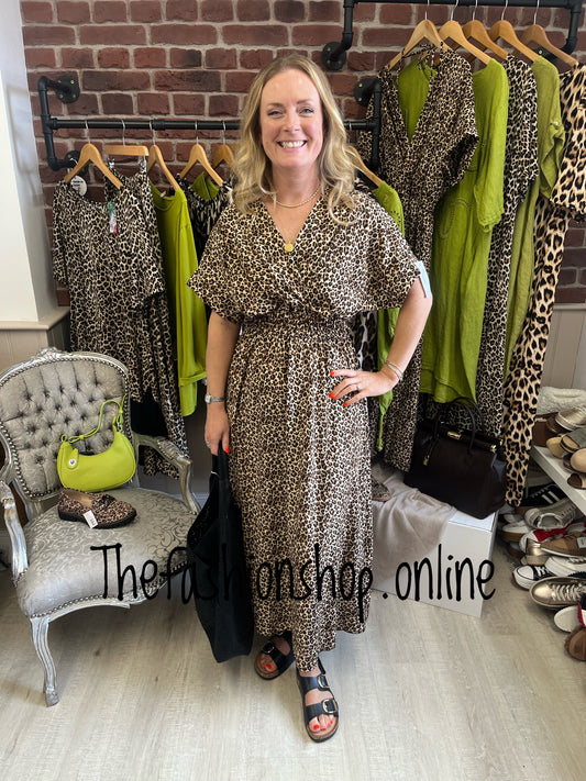 Jada leopard print dress 8-16