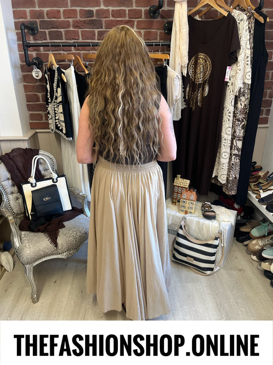 Matilda sand maxi skirt 8-14