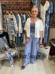 Jackie cream linen mix shirt 10-12 and 14-16