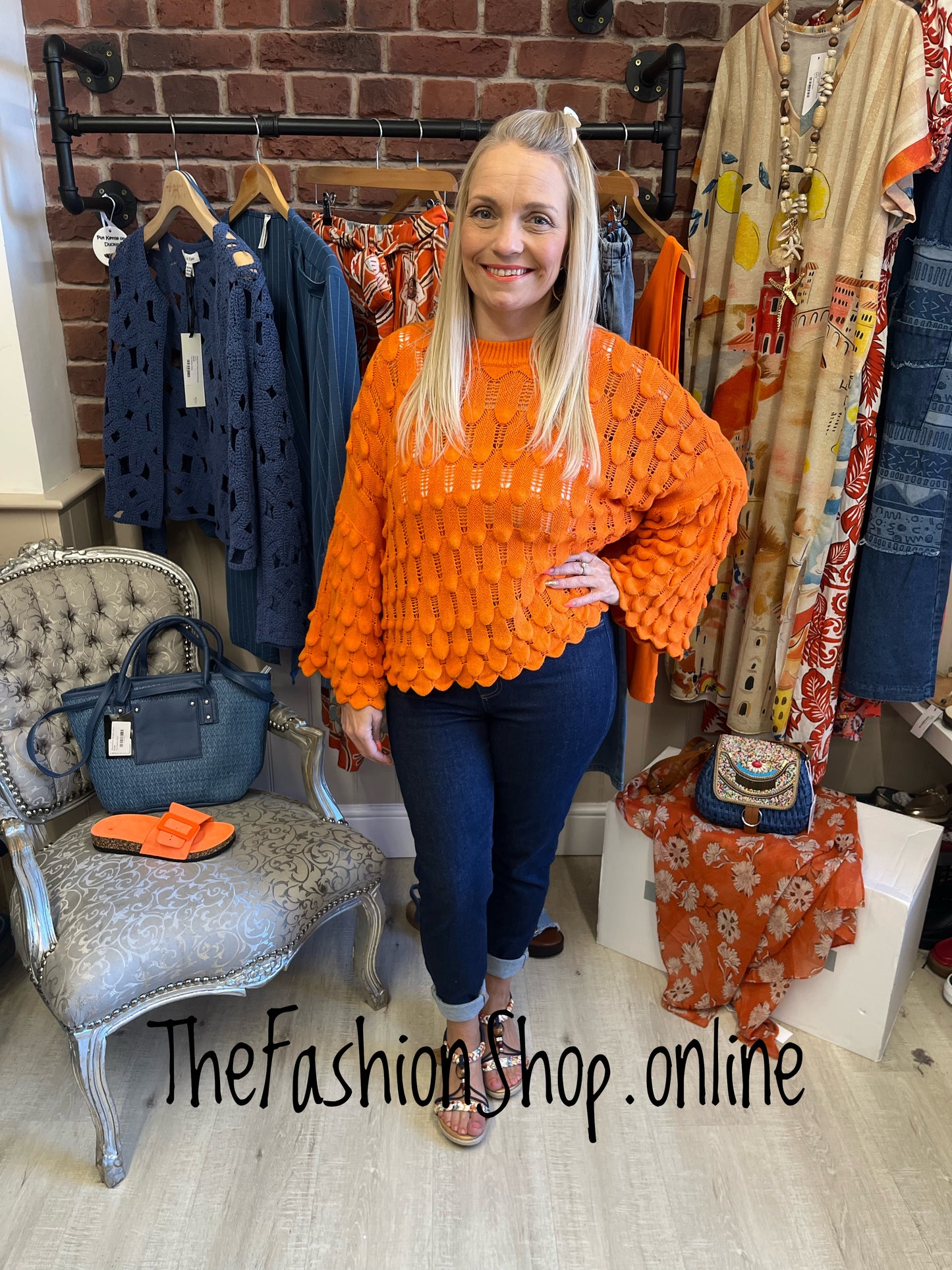 Eloise Orange petal jumper 8-16