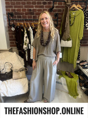 Tina mocha wide leg trousers 8-16