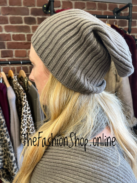 Milan Mink Ribbed Hat