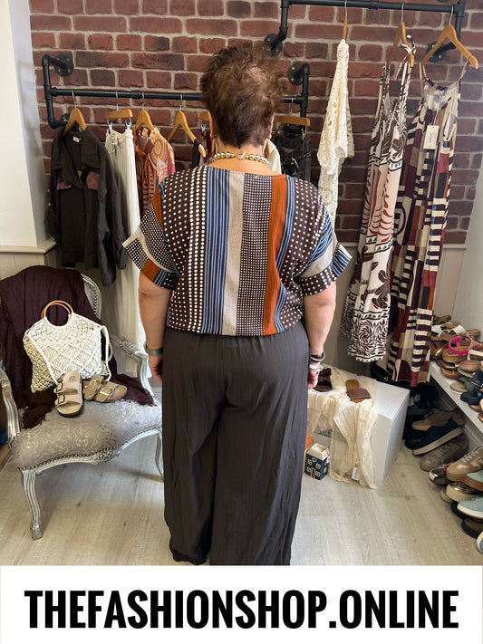 Ellie spot top with side tie detail 14-18