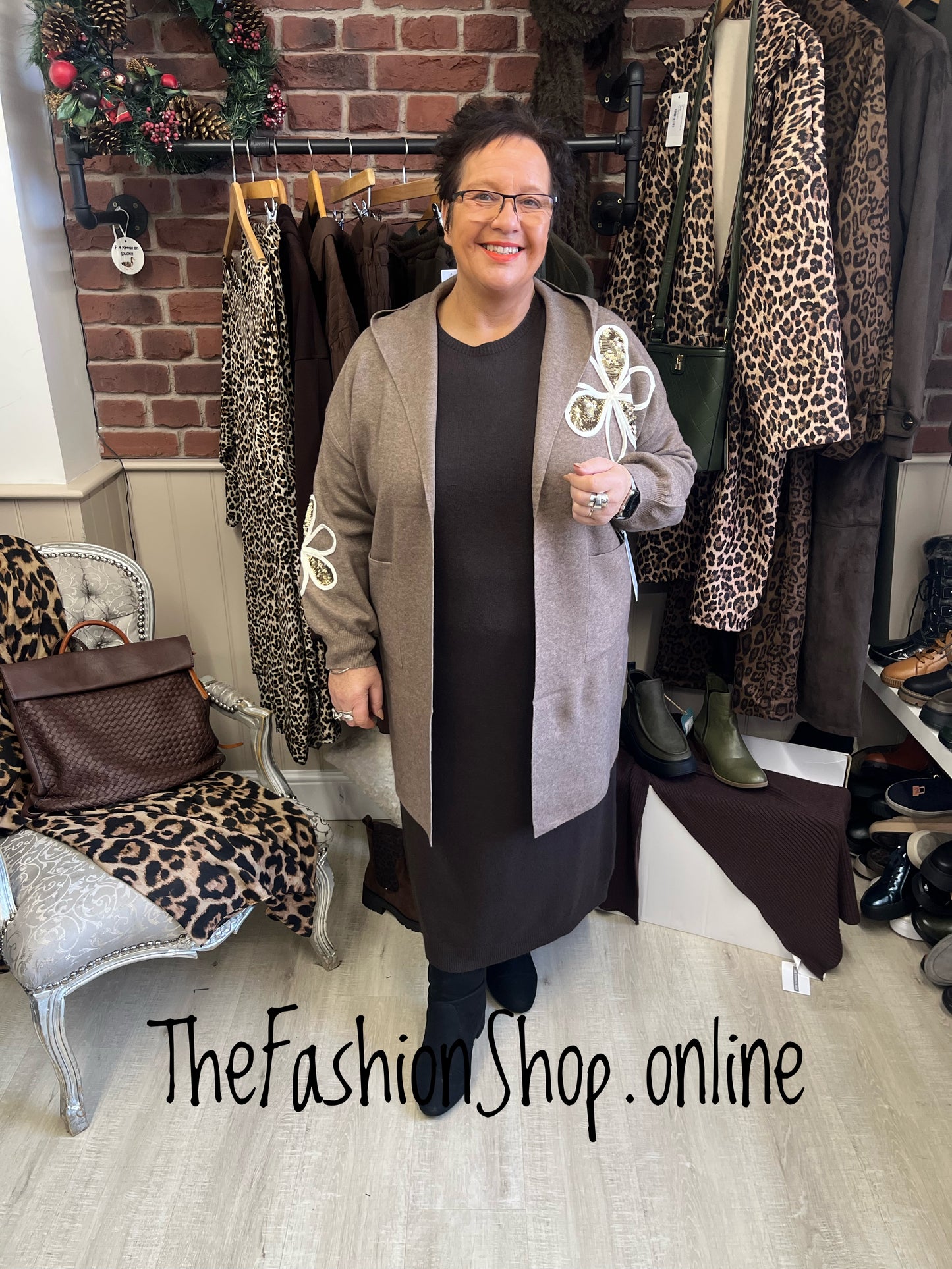 Bridget coffee hooded coatigan 12-18