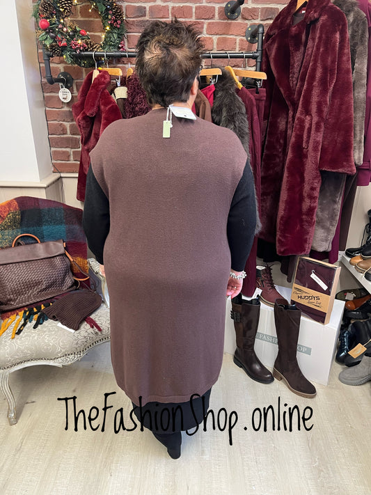 Milan Brown Longline Waistcoat 8-20