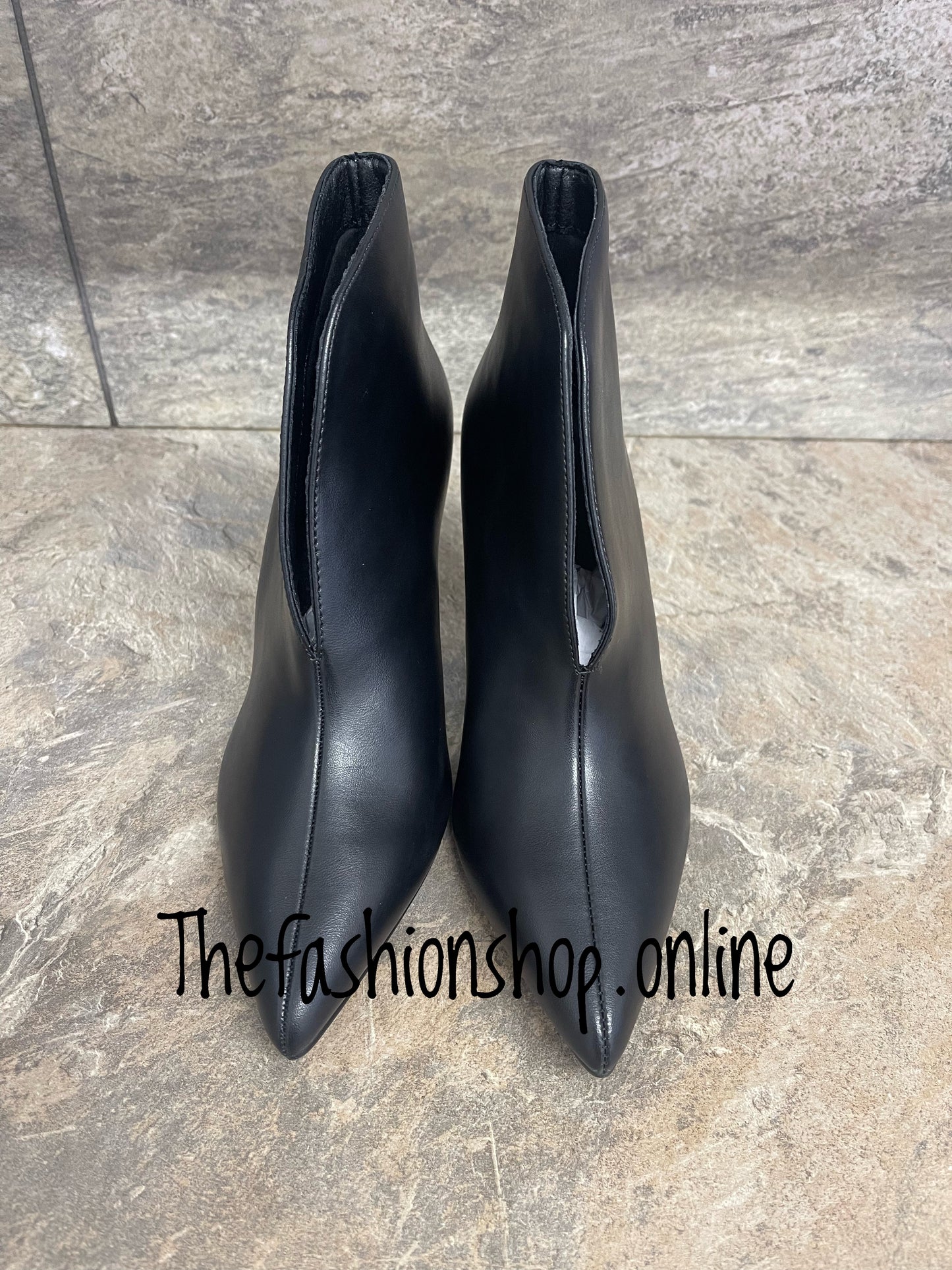 Saskia black heeled ankle boots sizes 3-8 (36-41)