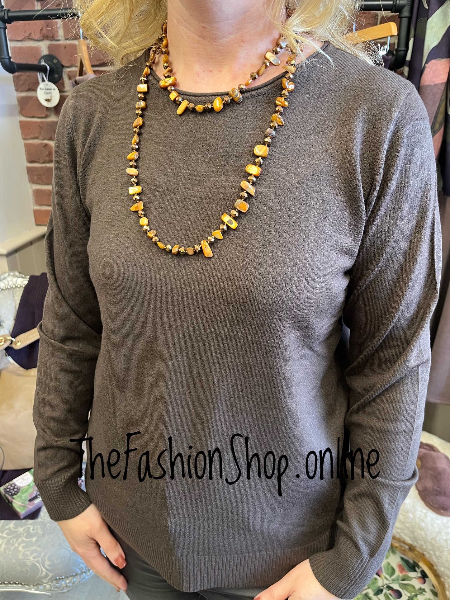 Tan Gems Necklace