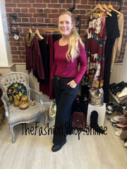 Harriett black classic magic wide leg trousers 12-18