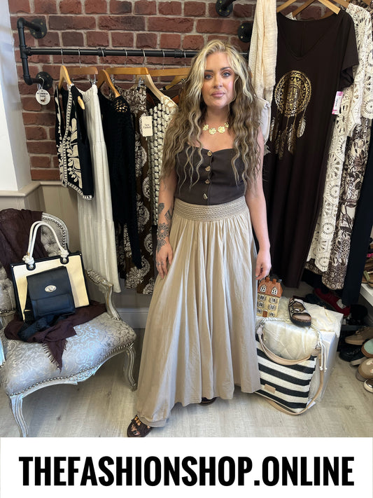 Matilda sand maxi skirt 8-14