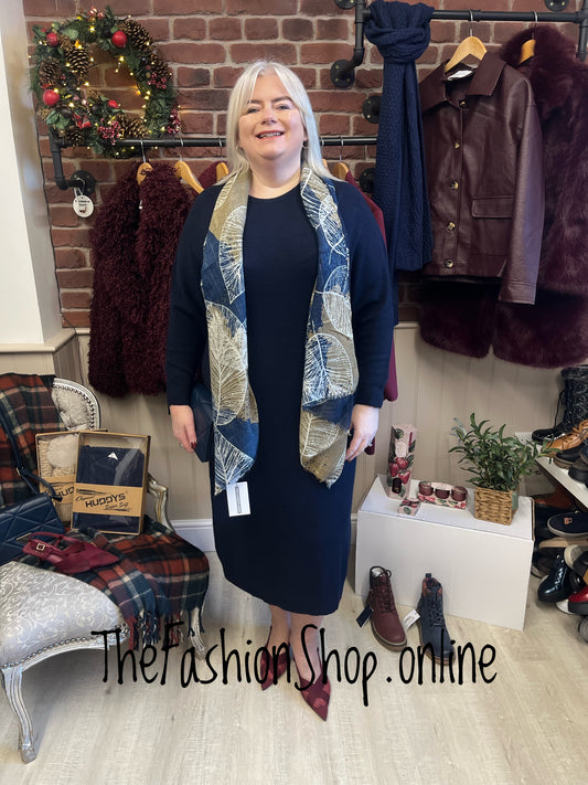 Erika Navy Knitted Dress 14-22