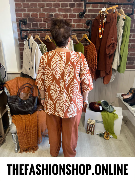 Jessie cinnamon tulip hem trousers 12-20