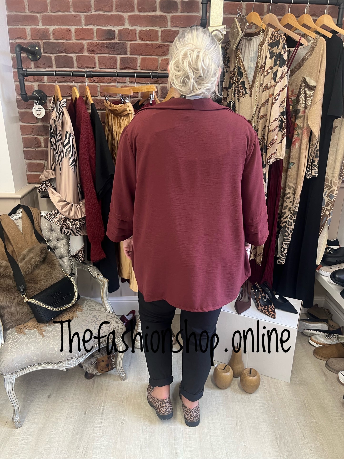 Helena wine lightweight jacket 14-22