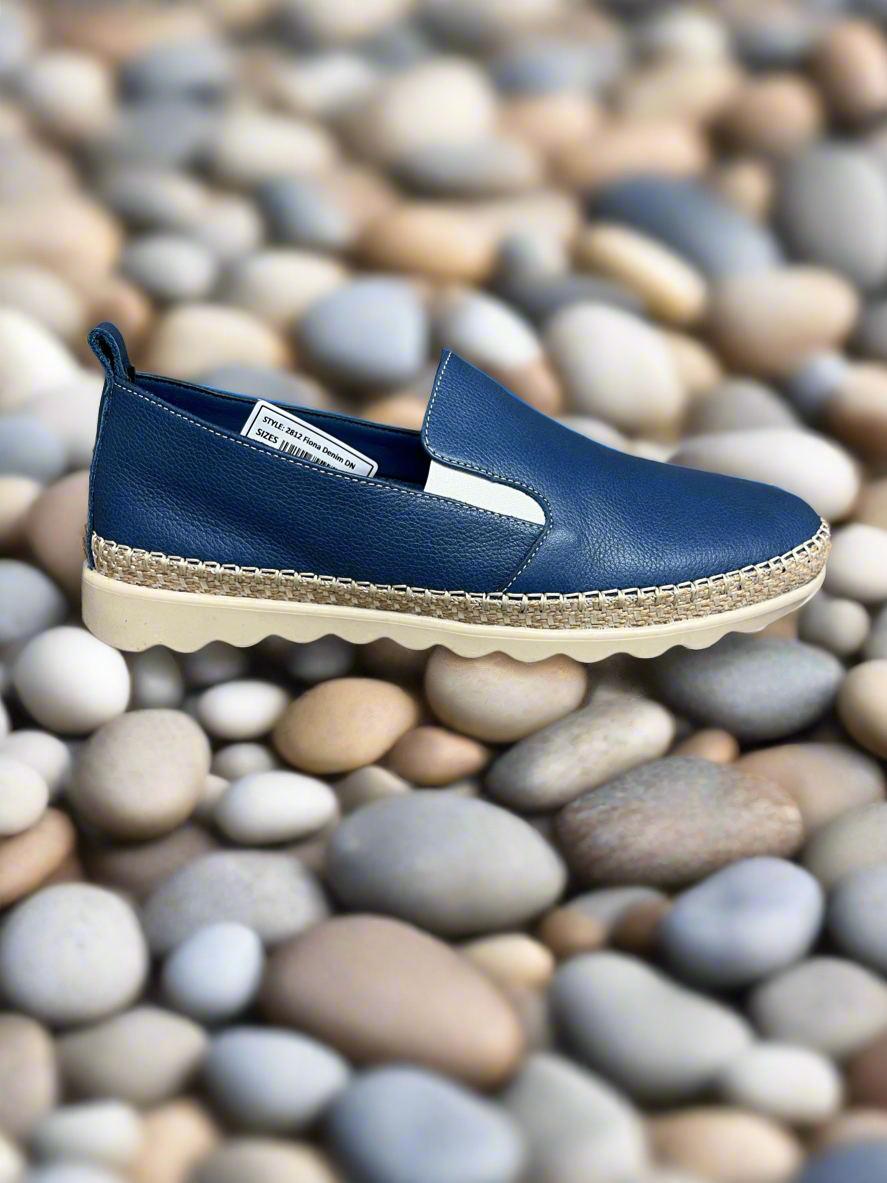 Fiona denim blue leather pump sizes 4-8 (37-41)