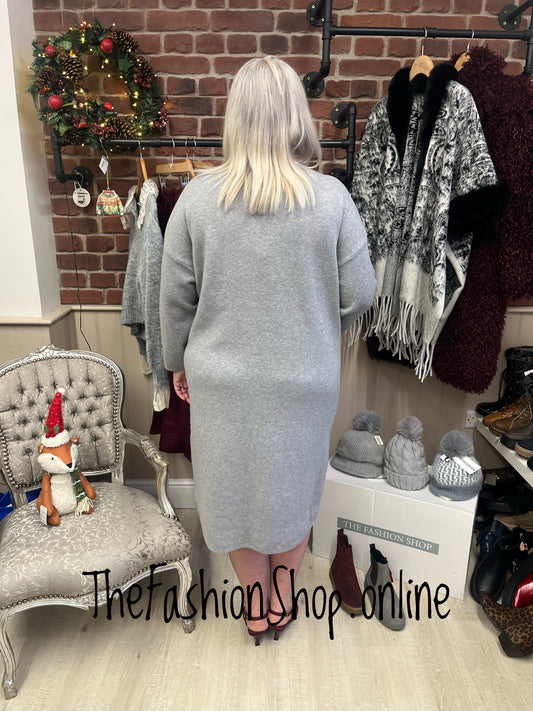 Aubrey grey jumper dress 14-20