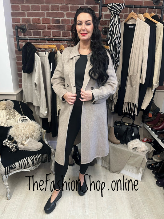 Fly Out beige wool mix coat sizes 10-16