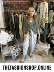 Leah khaki twist layering knit 10-16