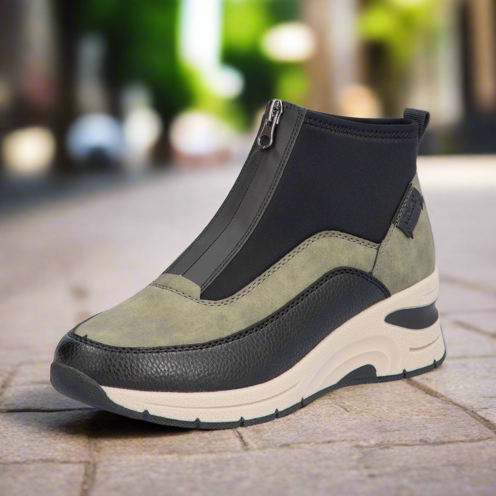Rieker green zipper shoes sizes 4-8