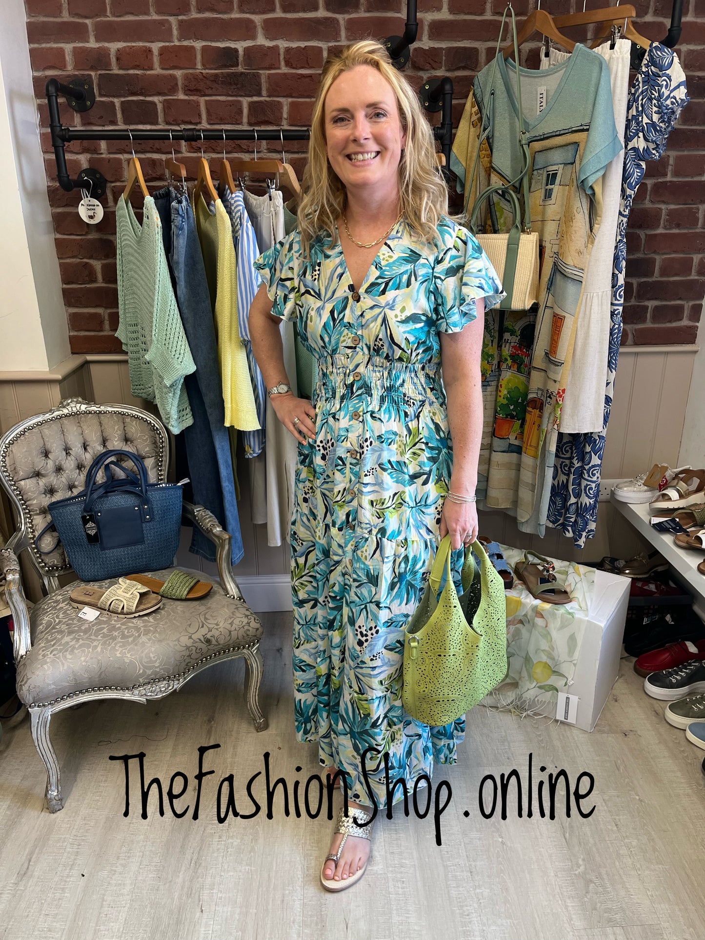 Harmony Island Mist printed Maxi dress 10-18