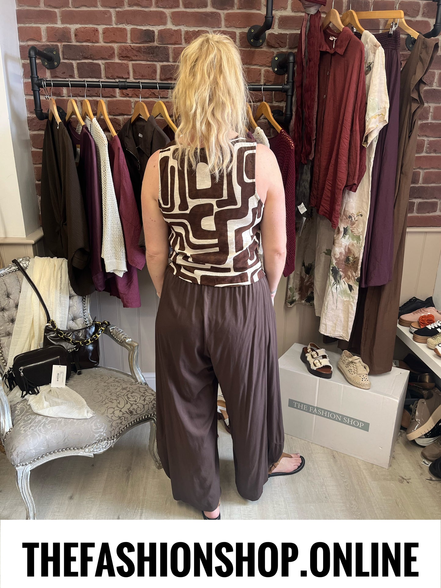 Tasmin brown and beige linen mix waistcoat 8-12