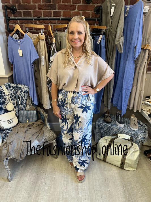 Saloos beige button pleat top sizes 12-22