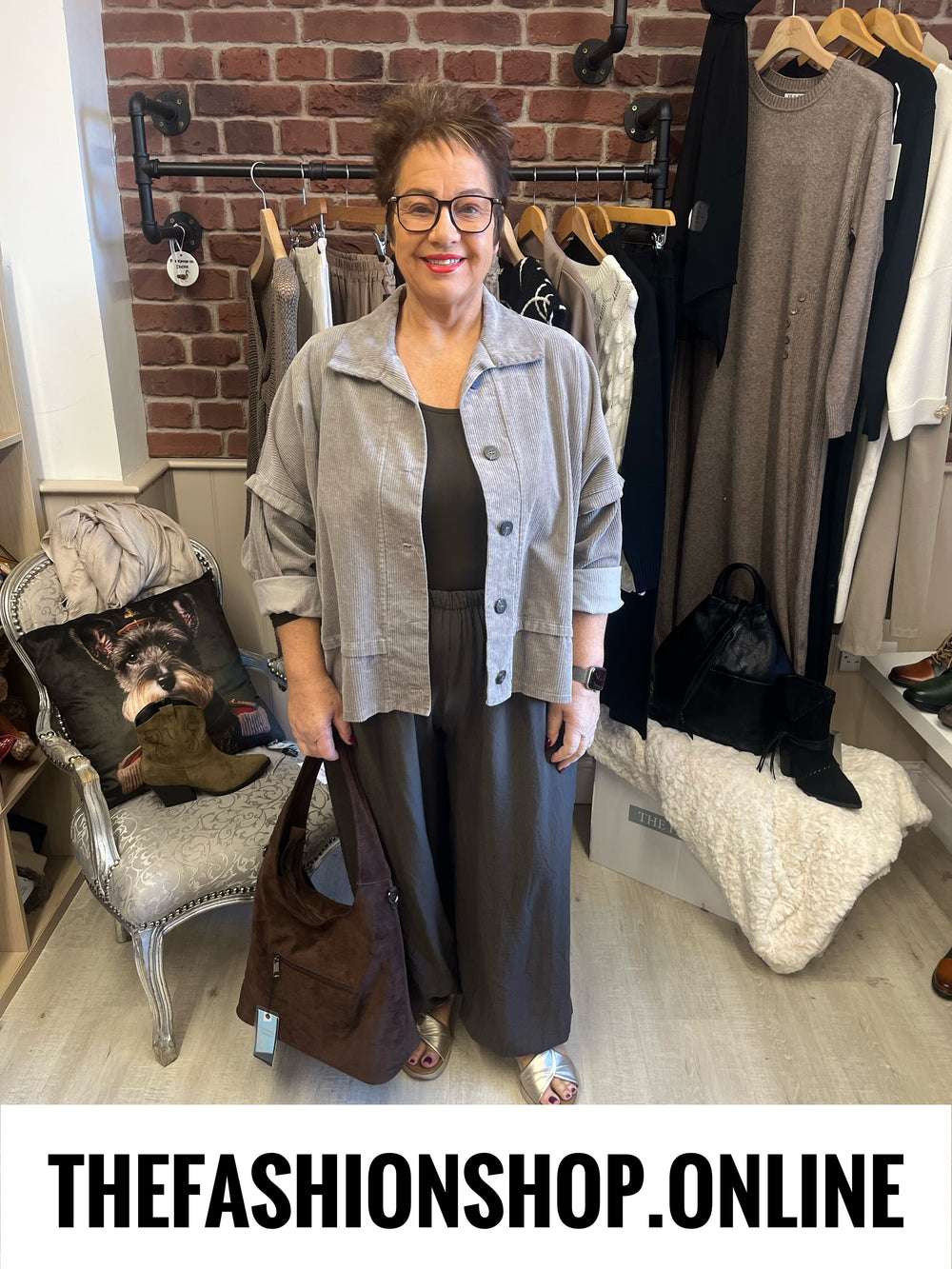 Bailey mocha jumbo cord jacket 16-24
