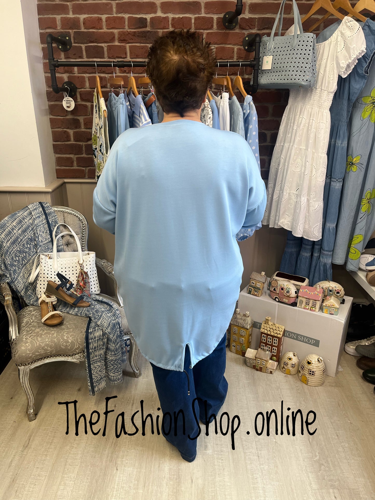 Louisa blue tunic top 16-22