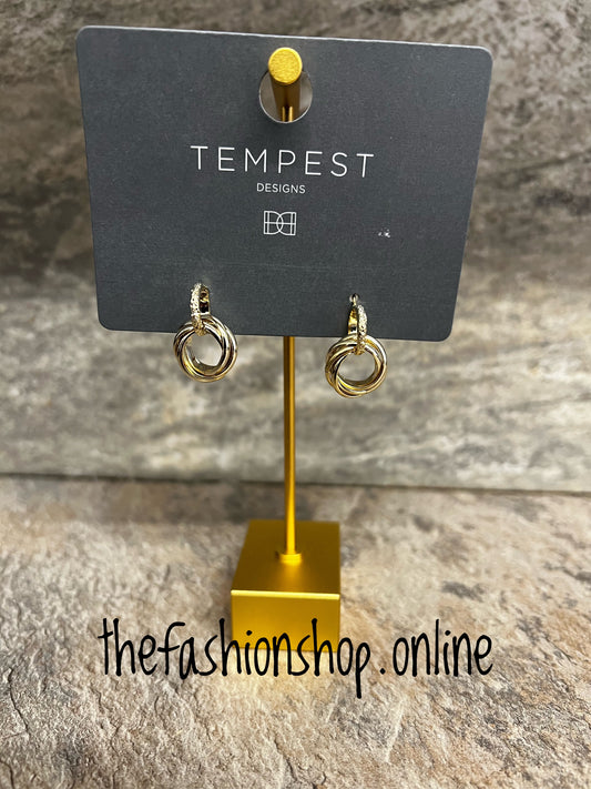 Sarah Tempest gold multi ring earrings
