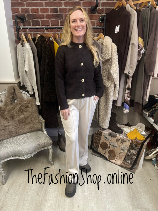 Hope brown wool mix cardigan sizes 8-10, 12-14 and 16-18