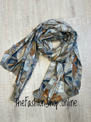 Floral scarf in autumnal colours